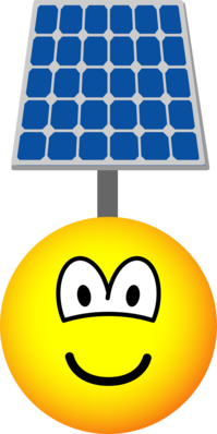 Solar powered emoticon
